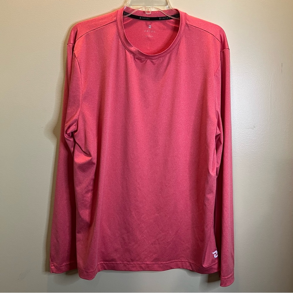ZELOS Long Sleeve Athletic Top melon color